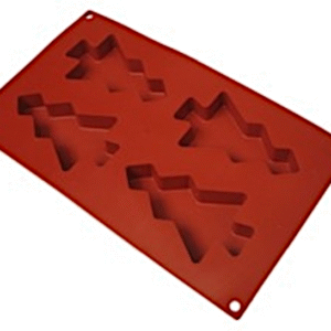 Forma silikonowa do wypieku i gastronomii 4 choinki F56